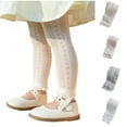 thumbnail image 1 of MKOSPLRT Eyelet Sheer Leggings for Little Girl 1-6 Years High Waist Lace Tight Bottom Pants Solid Cute Pantyhose Summer Leggings, 1 of 9
