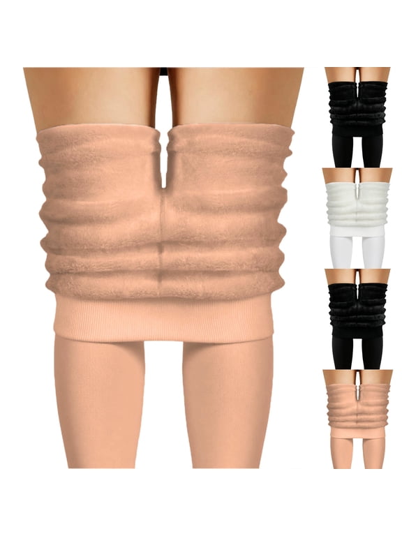 Fleece Lined Leggings for Girl 2-14Y Warm Thick Dancewear Pantyhose Solid Slim Fit Stockings Fall Winter Thermal Tights
