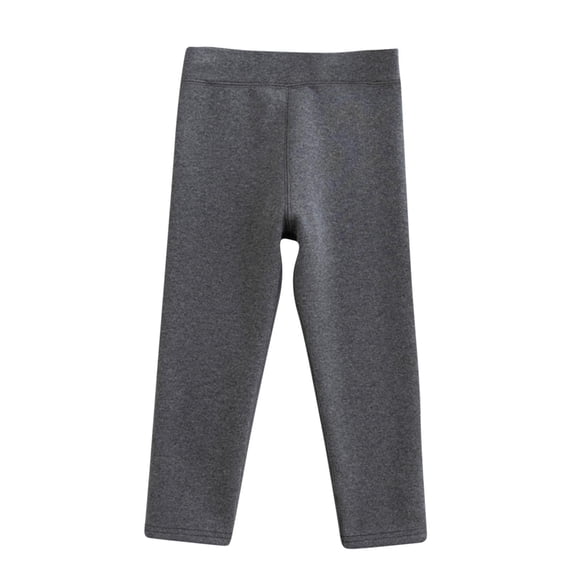 MKOSPLRT Fleece Lined Leggings for Kid Toddler 1-11 Years High Waist Stretch Yoga Pants Solid Color Lounge Straight Leg Pants for Girl Boy