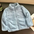 thumbnail image 1 of MKOSPLRT Fleece Sweatshirts for Kid Full Zip Stand Collar Jackets Long Sleeve Warm Coats Fuzzy Outerwear with Pocket for Girl Boy, 1 of 3