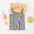 thumbnail image 1 of MKOSPLRT Girl's Camisoles for Summer Double-Layered Spaghetti Strap Camisoles Crew Neck Stretch Tank Tops Solid Lettuce Trim Camis Kids Clothes, 1 of 3