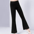 thumbnail image 1 of MKOSPLRT Girls Flare Pants High Waisted School Uniform Pant Bell Bottom Leggings with Pockets Solid Active Sport Gym Bootcut Pants, 1 of 7