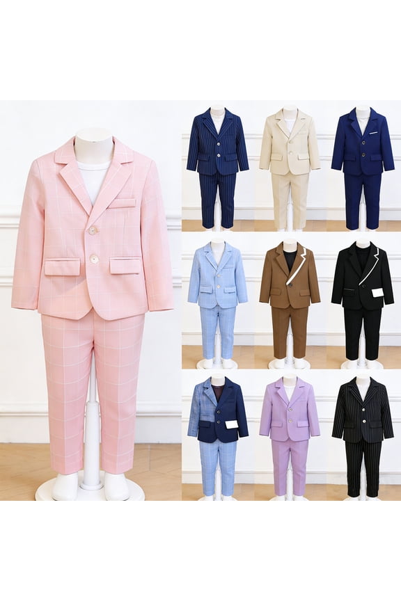 Girls Solid Color Lapel Suit Coat Button Down Long Seelve Blazer Jacket Boys Casual Dressy Blazers with Pocket Kids Blazers