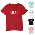 thumbnail image 1 of MKOSPLRT Going Out Tops for Boy Girl 3-10 Years Kids Canada Day T Shirts Funny Maple Leaf Print Shirts Casual Loose Holiday Tees, 1 of 5
