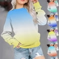 thumbnail image 1 of MKOSPLRT Gradient Sweatshirts for Girl Long Sleeve Crew Neck Casual Pullover Tops Fall Sweat Shirts for Teen Girl 1-12 Years, 1 of 7