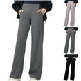 thumbnail image 1 of MKOSPLRT High Waist Yoga Pants for Girl Stretch Wide Leg Workout Pants Solid Baggy Active Sport Pants Lightweight Gym Trousers with Pocket 4-15Y, 1 of 7
