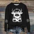 thumbnail image 1 of MKOSPLRT Kid's Highland Cow Pullover Tops Long Sleeve Casual Western Cow Graphic Shirts Round Neck Loose Fit T Shirts Country Blouses 1-14Years, 1 of 3