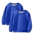 thumbnail image 1 of MKOSPLRT Kid's Sweatshirts 2 Pack Fleece Pullover Long Sleeve Crewneck Sweat Shirts Basic Solid Color Sweatshirts Casual Pullover Tops 3-9, 1 of 2