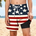 thumbnail image 1 of MKOSPLRT Kids 4th of July Beach Shorts with Lined American Flag Casual Athletic Bottoms USA Star Stripes Fourth July Running Shorts with Pocket 11-12 Years, 1 of 10