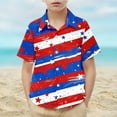 thumbnail image 1 of MKOSPLRT Kids American Flag Button Down Shirts Short Sleeve 4th of July T Shirts Trendy Red White and Blue Tees Holiday Shirts 2-15Y, 1 of 9