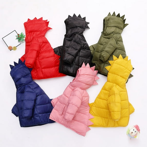 MKOSPLRT Kids Boy Girl Winter Hooded Puffer Jackets Coats Light Weight Quilted Outerwear Solid Warm Snow Jacket with Pocket