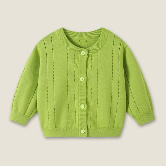 MKOSPLRT Kids Cardigans 3M-6Y Toddler Girls Little Boys Knit Sweater School Uniforms Solid Long Sleeve Button Down Cardigans