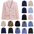 thumbnail image 1 of MKOSPLRT Kids' Formal Blazer 2-16 Years Slim Fit Single Breasted Suit Jacket with Notch Lapel Boys and Girls Dress Coat for Weddings School, 1 of 3