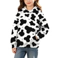 thumbnail image 1 of MKOSPLRT Kids Hoodie Cow Graphic Sweatshirt Girls Boys Lightweight Fall Graphic Pullover Tops Long Sleeve with Pocket 3-14 Years, 1 of 7