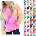 thumbnail image 1 of MKOSPLRT Kids Oversized Hoodies Gradient Sweatshirts Long Sleeve Raglan Pullover Tops Loose Fit Hoodies Casual Athletic Hoodies with Pocket 5-15Y, 1 of 7