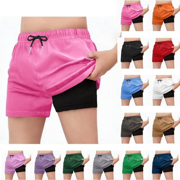 MKOSPLRT Kids' Quick-Dry Swim Trunks 4-15 Years Lightweight Double-Layer Swim Shorts with Drawstring Mesh Pocket UPF 50+ Sun Protection