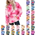 thumbnail image 1 of MKOSPLRT Oversized Hoodies for Kids 2-14Y Fall Tie Dye Sweatshirts Long Sleeve Drop Shoulder Fleece Pullover Tops with Pockets, 1 of 7