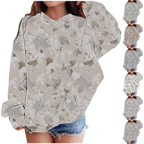 MKOSPLRT Oversized Hoodies for Kids Girls Long Sleeve Drop Shoulder Pullover Tops Boys Funny Graphic Sweatshirts with Pockets