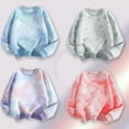 thumbnail image 1 of MKOSPLRT Tie Dye Sweatshirts for Kids Long Sleeve Drop Shoulder Pullover Tops Crew Neck Casual Sweat Shirts Oversized Sweatshirts, 1 of 7