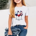 thumbnail image 1 of MKOSPLRT USA Flag Tee Shirt for Girl Short Sleeve Independence Day Shirts Crew Neck Red White and Blue Tshirts Happy Memorial Day Gifts, 1 of 4