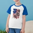 thumbnail image 1 of MKOSPLRT USA Shirts Toddler American Flag Shirts Short Sleeve American Flag Shirts Crew Neck Raglan Tshirts Stars Stripes Graphic Tees, 1 of 7