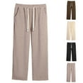 thumbnail image 1 of MKOSPLRT Wide Leg Sweatpants for Kids Girls 3-15Y Elastic Waist Athletic Sweat Pants Solid Baggy Joggers with Pockets, 1 of 3