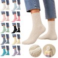 thumbnail image 1 of MKOSPLRT Women’s Thickened Fleece Mid‑Calf Socks Beige Soft Coral Velvet Warm Cozy Sleeping Socks Home Floor Socks for Cold Winter Indoor Lounging Daily Wear, 1 of 8