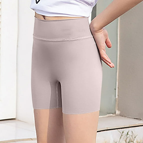 MKOSPLRT Yoga Shorts for Girl High Waist Stretch Workout Biker Shorts Solid Color Slit fit Leggings Comfy Athletic Gym Shorts for 2-12 Years