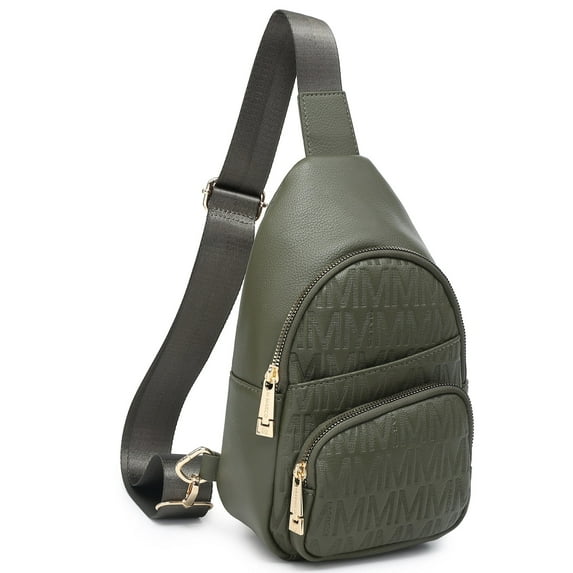 MKP COLLECTION Sling bag for Women PU Leather Crossbody Purses Fashion Signature Fanny Daypack Chest Bags for Travel