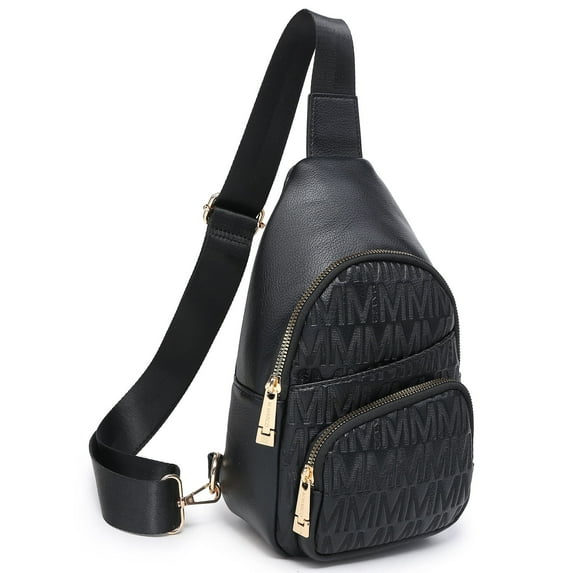 MKP COLLECTION Sling bag for Women PU Leather Crossbody Purses Fashion Signature Fanny Daypack Chest Bags for Travel