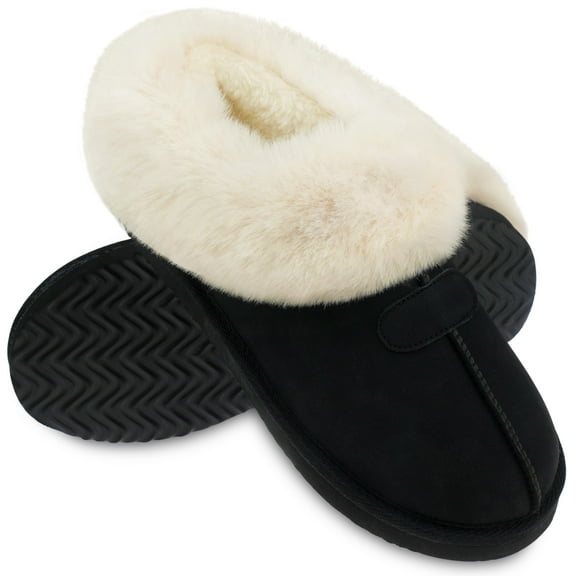 MKP COLLECTION Women's Fuzzy Foam Slippers Warm Comfy Winter House Slipper Shoes indoor and outdoor VONMAY Women's House Slippers Fuzzy Fluffy Slip On Indoor Outdoor House Shoes