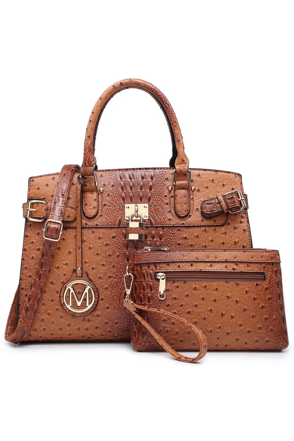 Top Handle Tote Handbags Work Shoulder Bags with Matching Wristlet Wallet for Women