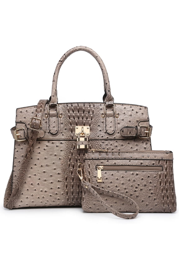 Top Handle Tote Handbags Work Shoulder Bags with Matching Wristlet Wallet for Women