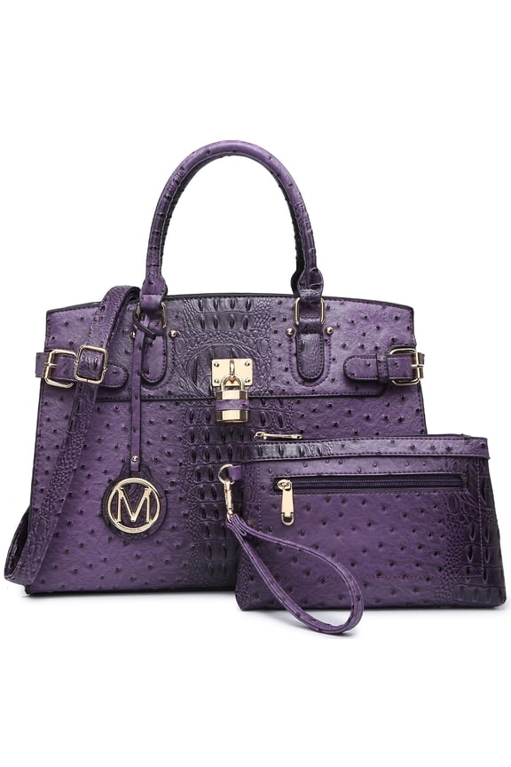 MKP Top Handle Tote Handbags Work Shoulder Bags with Matching Wristlet Wallet for Women