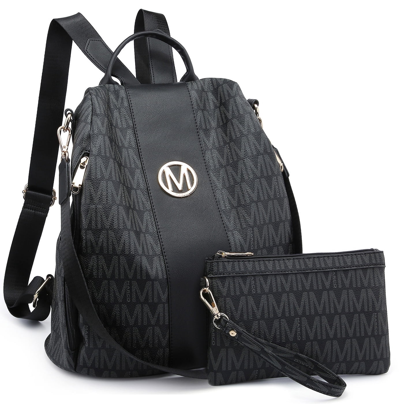 5662 MKP Fashion Backpack Purse Multi Pockets Signature Anti-Theft Rucksack MKP COLLECTION Women Fashion Backpack Purse Multi Pockets  main image 2