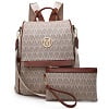 MKP Woman Leather Backpacks Handbags Anti-theft Travel School Books Bag Lady Shoulder Purse