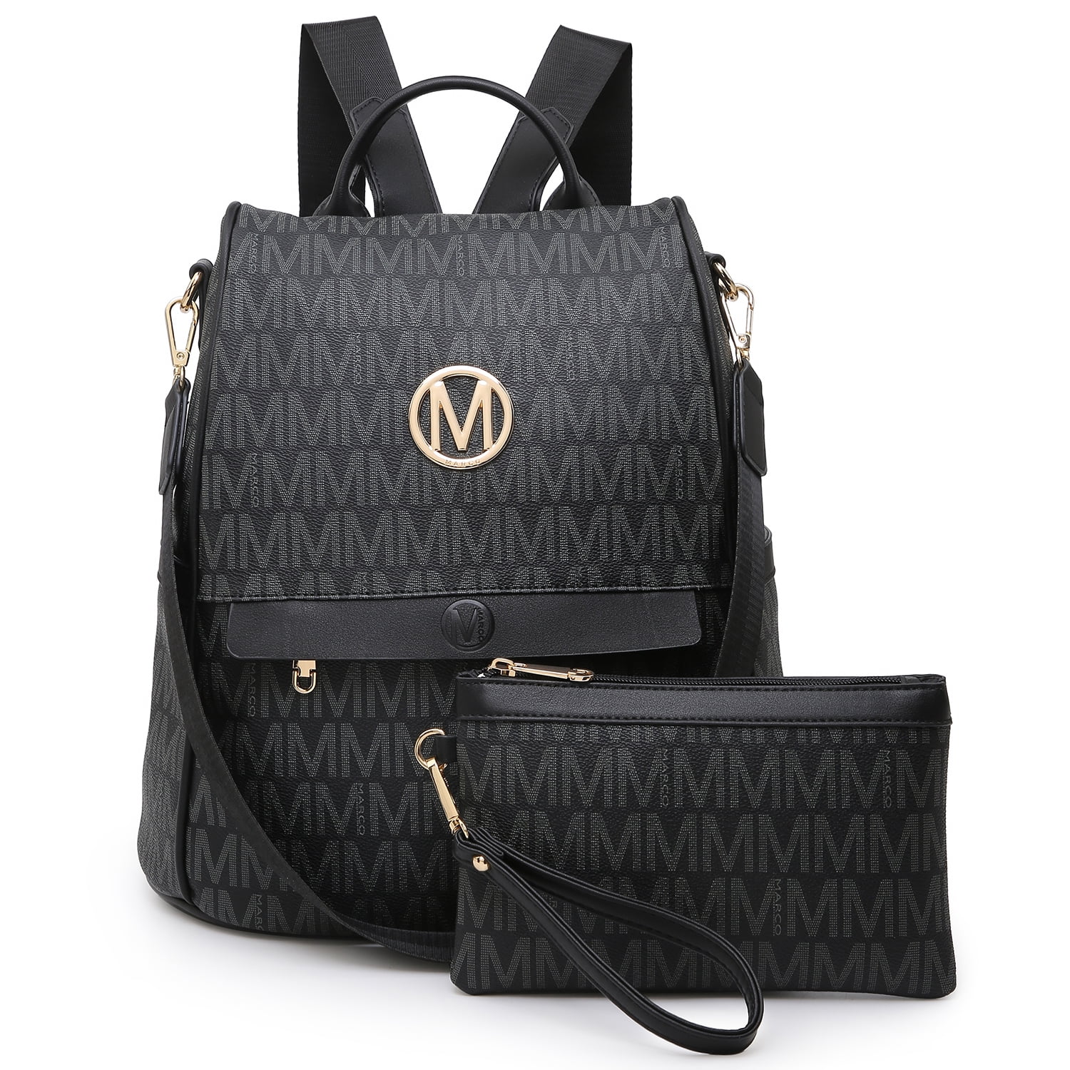 MKP Vegan Leather Backpack, Anti-Theft, 11.8