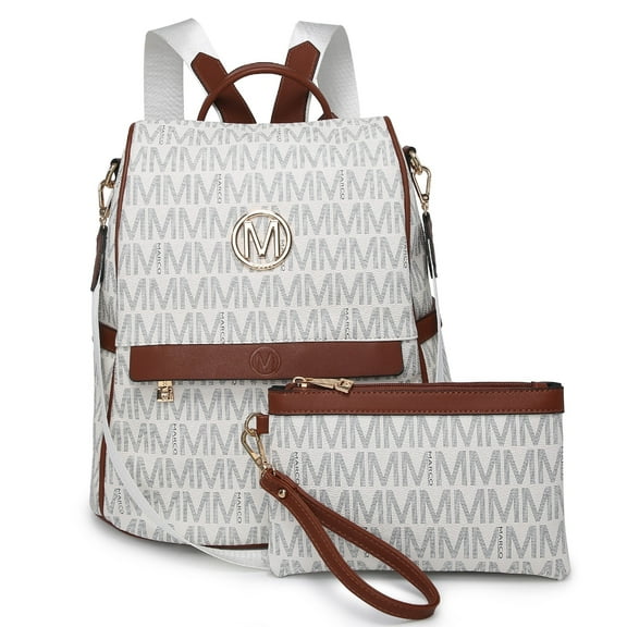 MKP Woman Leather Backpacks Handbags Anti-theft Travel School Books Bag Lady Shoulder Purse