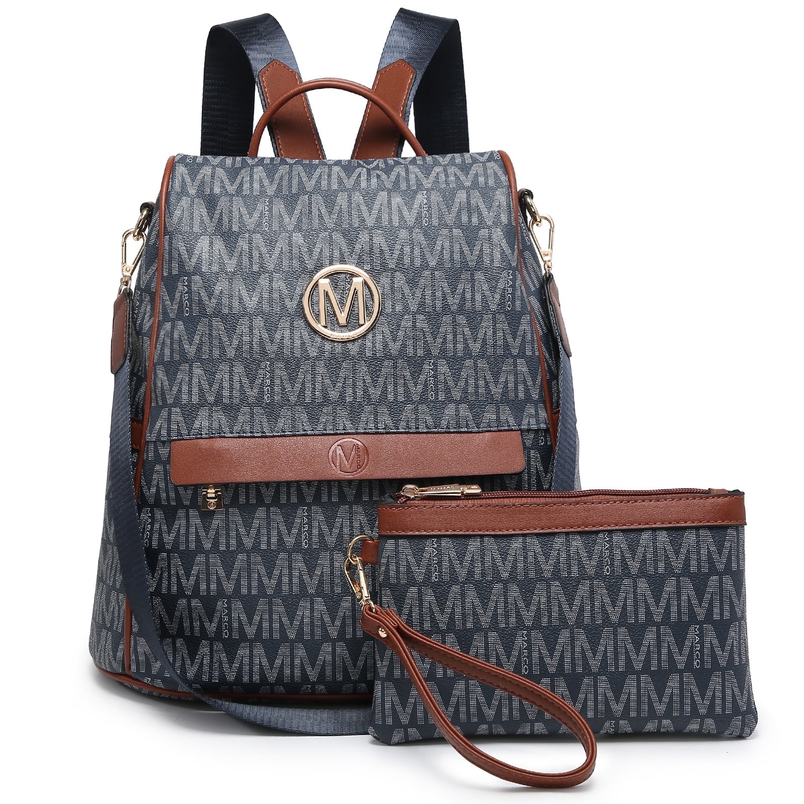 MKP Woman Leather Backpacks Handbags Anti-theft Travel School Books Bag Lady Shoulder Purse