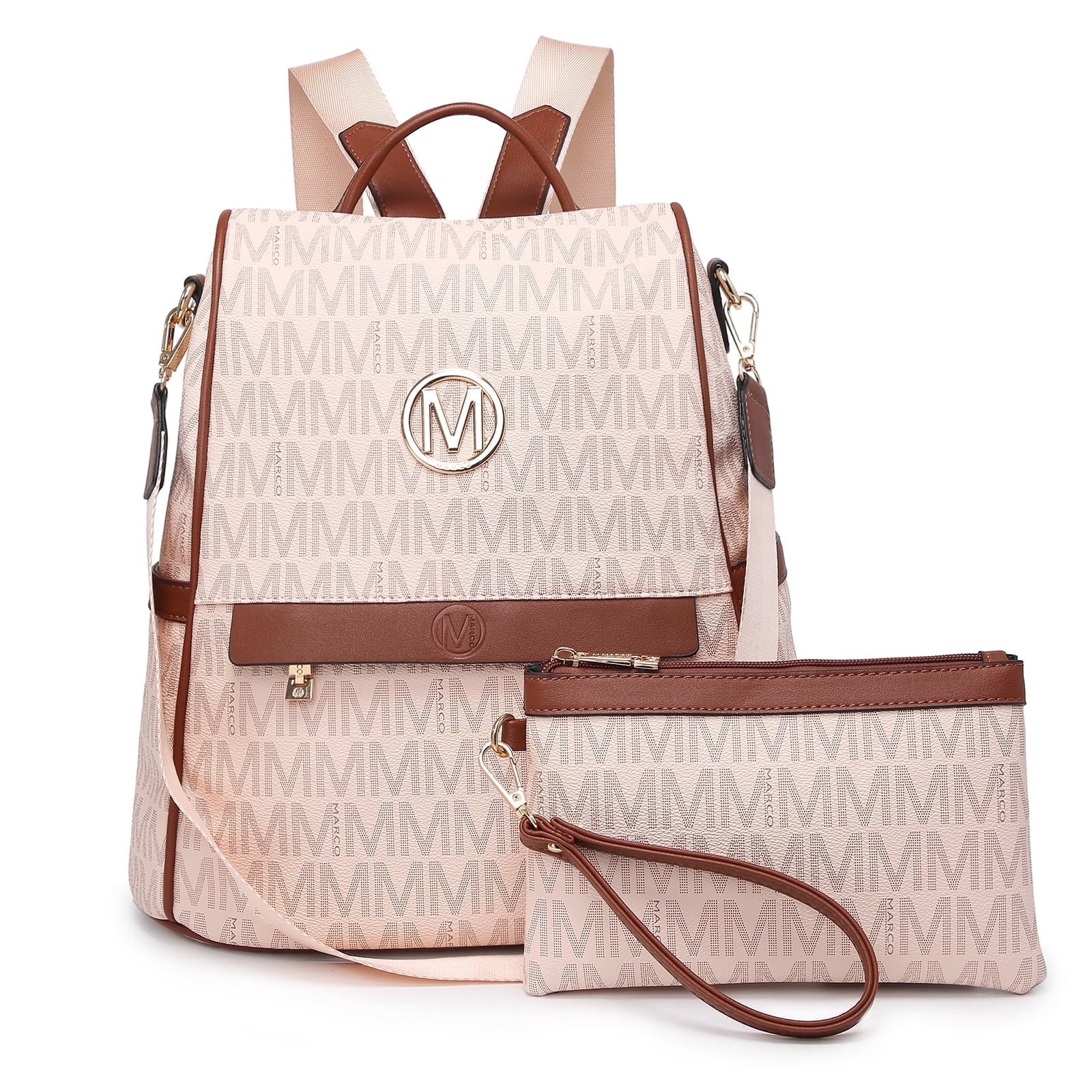 MKP Woman Leather Backpacks Handbags Anti-theft Travel School Books Bag Lady Shoulder Purse