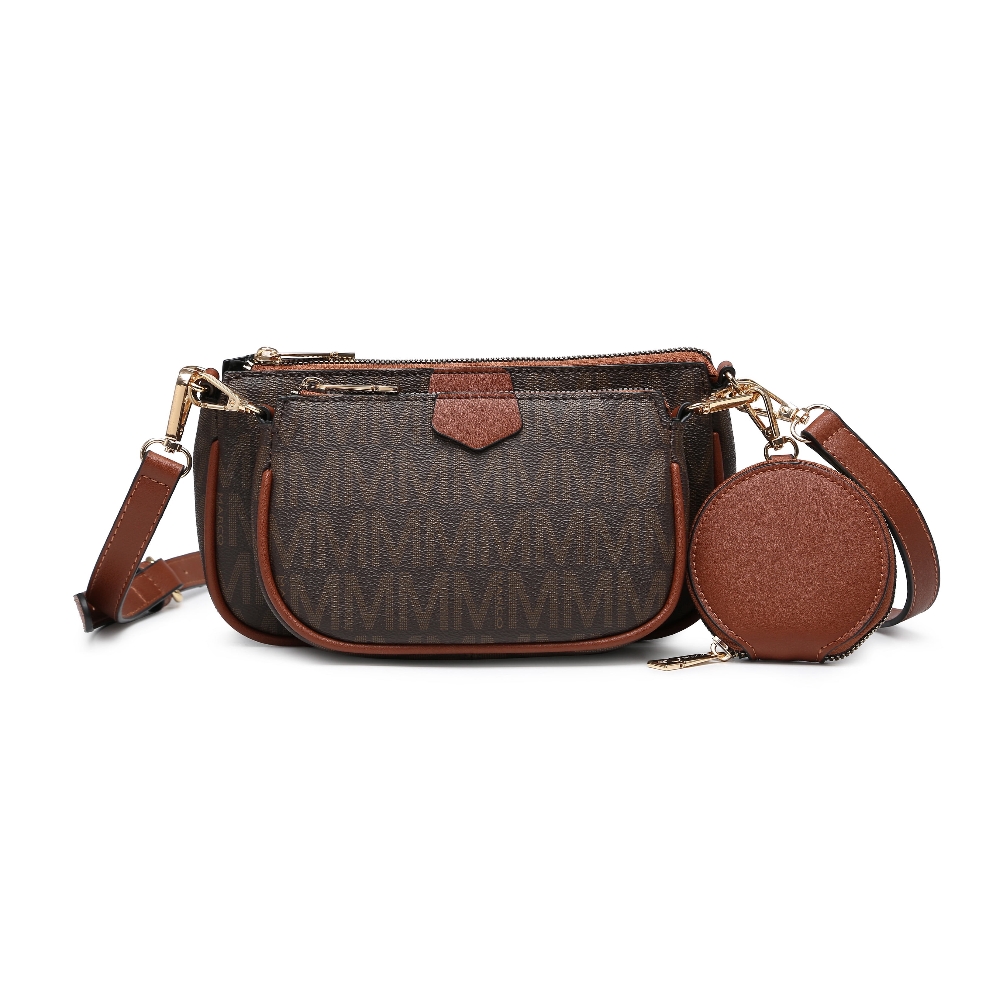 MKP Women Multipurpose Handbags Shoulder Crossbody Bag with Coin Purse  Wallet 3pcs Set - Walmart.com