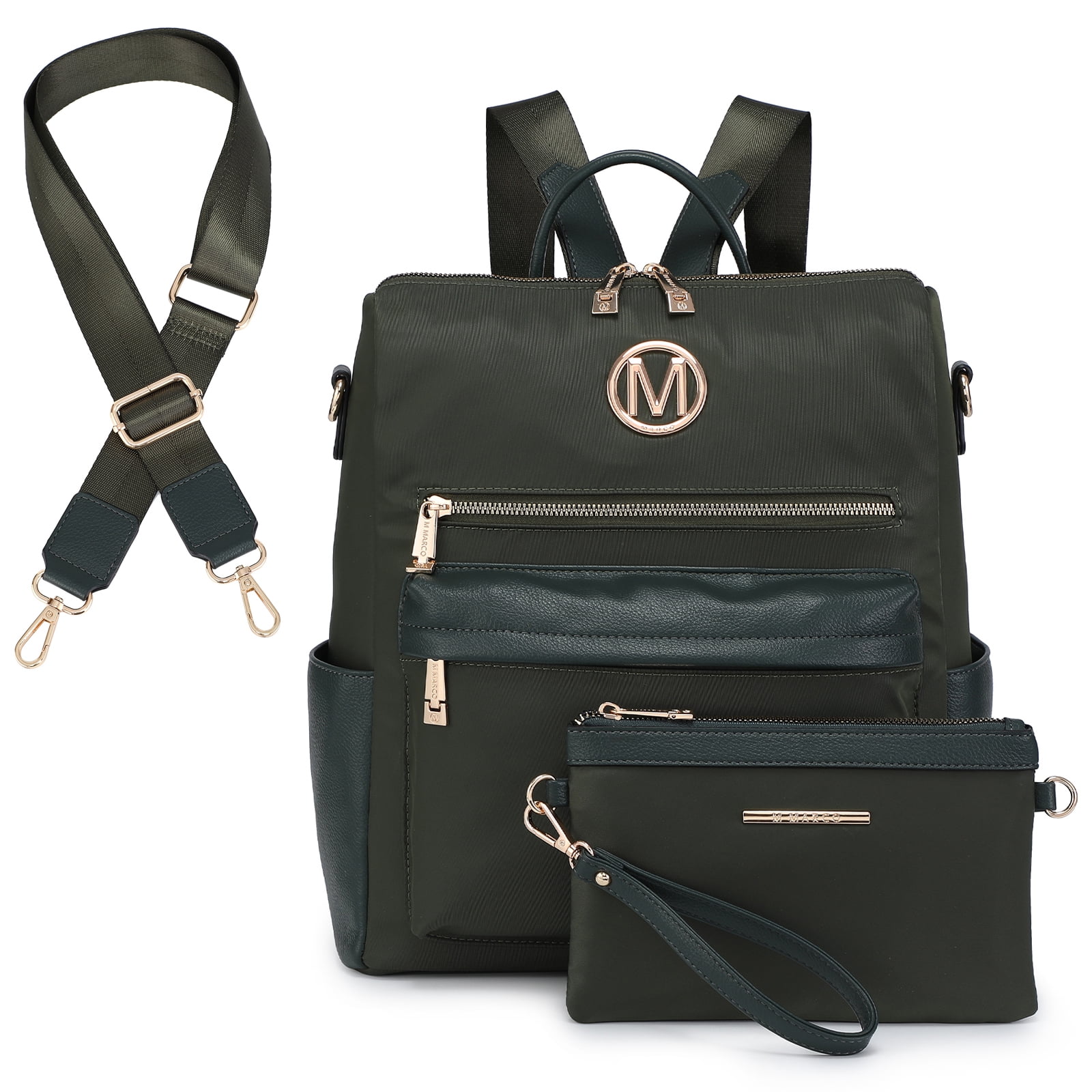 MKP Collection MKP Women Nylon Water Resistant Backpack Purse Convertible Large Ladies Designer Rucksack Travel Shoulder Bags Handbag Wristlet