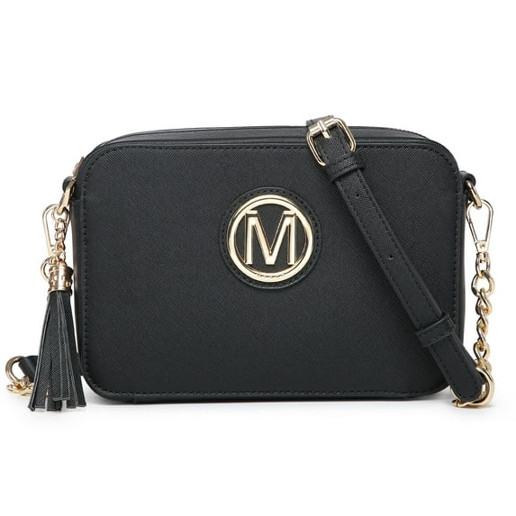 MKP Women Small Crossbody Shoulder Bag PU Leather Handbags Causal Purse with Tassel