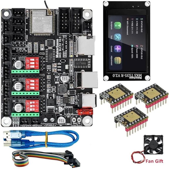 MKS DLC32 v2 32bits GRBL Offline WiFi Controller TS35-R LCD Display CNC3018 MAX PRO Upgrade Kits for CNC Laser Engraving Machine (Suit-1)