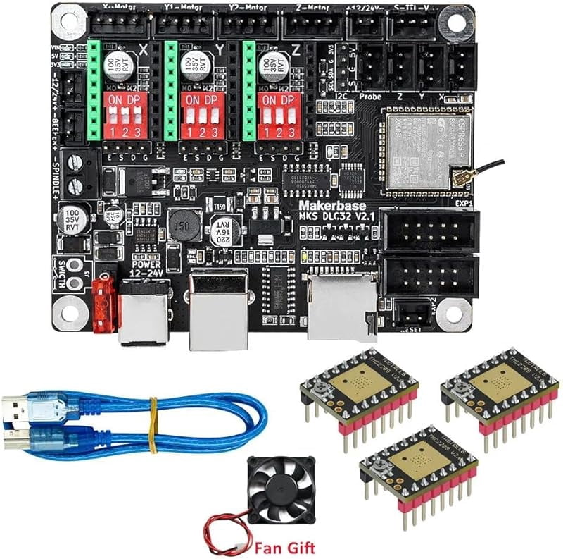 MKS DLC32 V2.1 Offline Controller Board 32bits ESP32 WIFI GRBL Motherboard für Lasergraviermaschine TS35 Touch Screen Display 7 MKS DLC32 V2.1 Offline Controller Board 32bits ESP32 WIFI GRBL Motherboard für Lasergraviermaschine TS35 Touch Screen Display 7