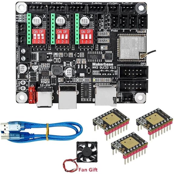 MKS DLC32 v2 32bits GRBL Offline WiFi Controller TS35-R LCD Display CNC3018 MAX PRO Upgrade Kits for CNC Laser Engraving Machine (Suit-1)