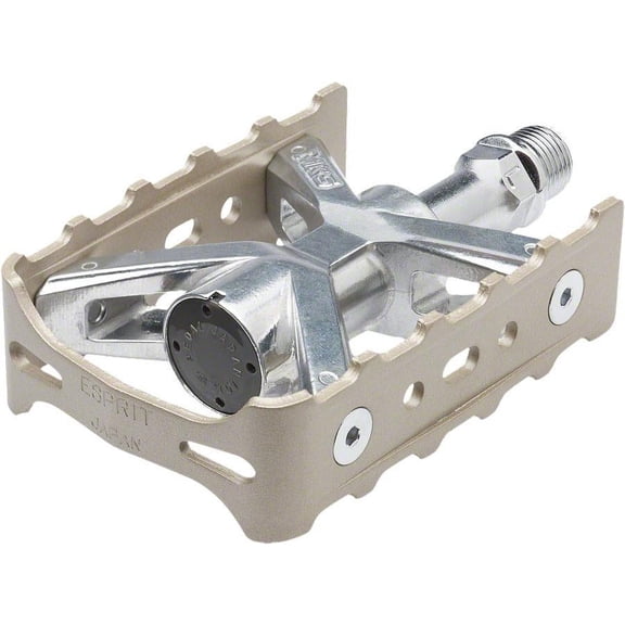 MKS Esprit Caged Platform Pedals 9/16" Chromoly Axle Lightweight Alloy Body Sil