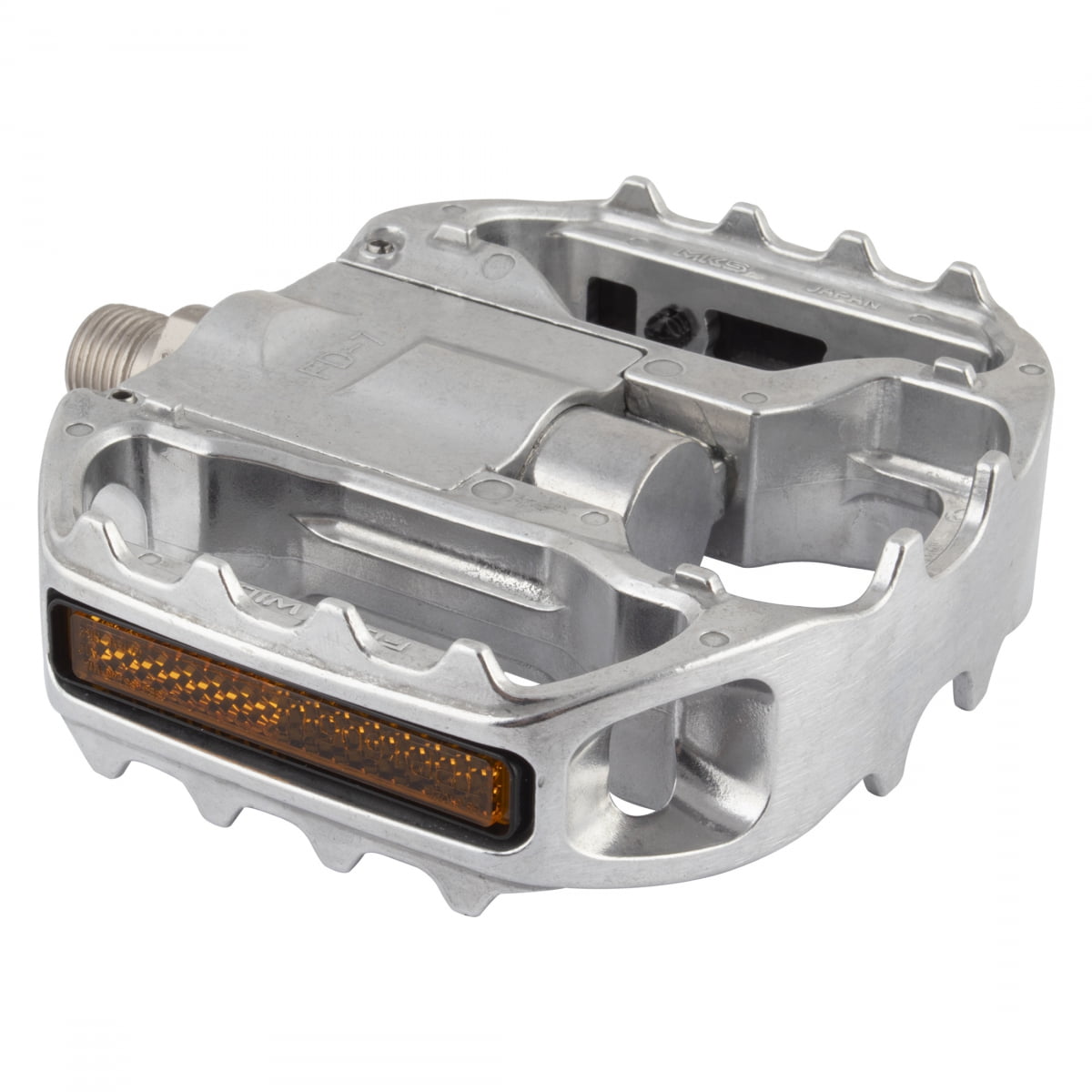 Mikashima FD-7 Wide Folding Bike Pedals - Aluminum Alloy, 92x110mm, 562g Pair, 8 Ridge Grip
