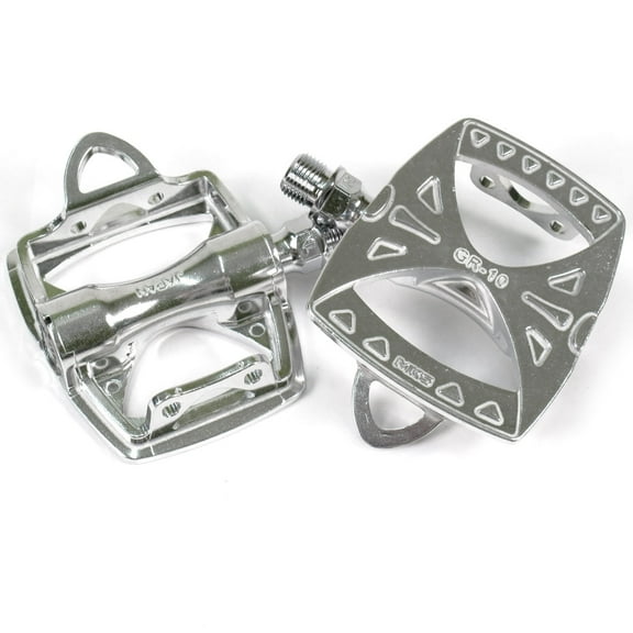 MKS GR-10 Alloy Road Bike Platform Pedal // 9/16" // Silver
