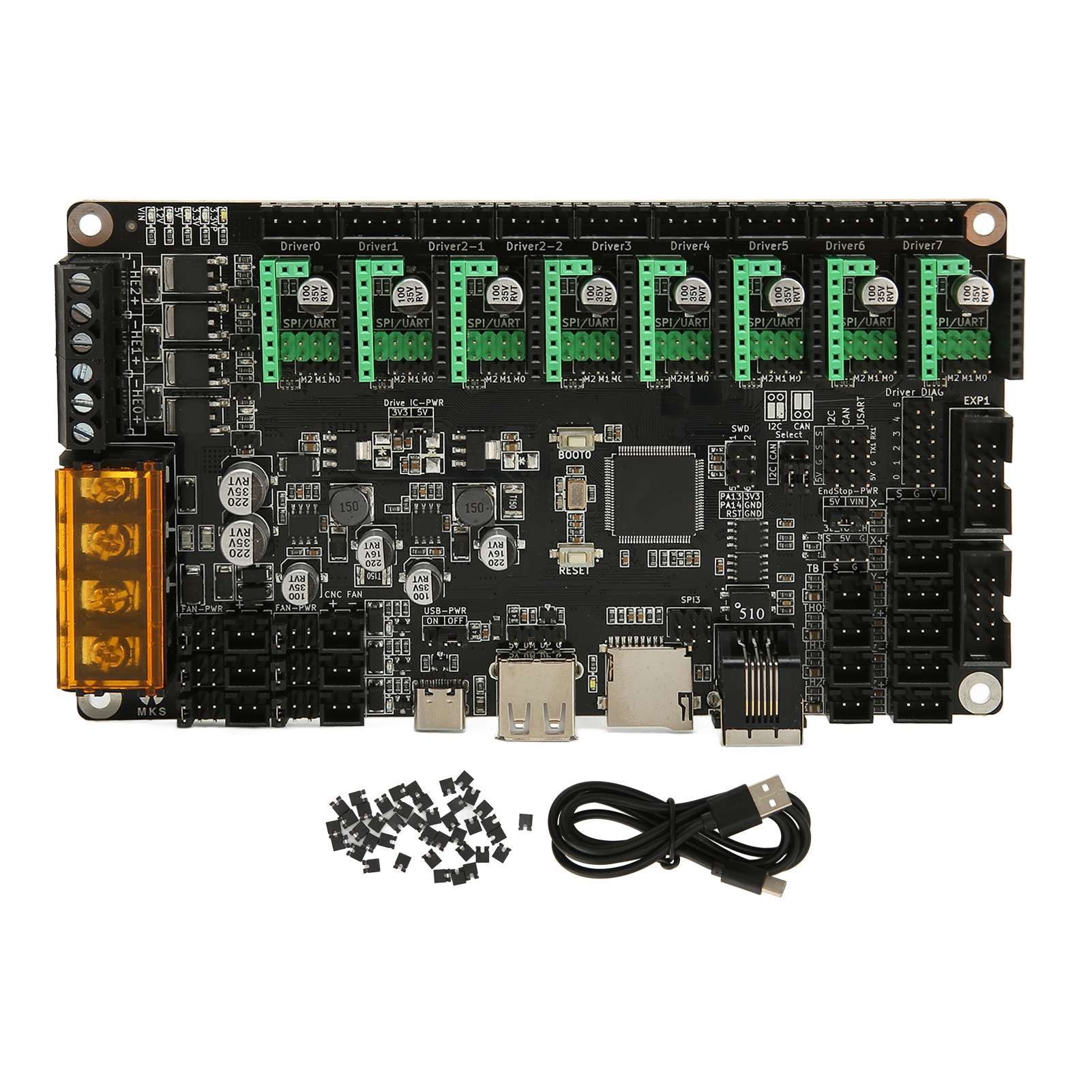 MKS Motherboard, 32 Bit 3D Printer Control Board For Office